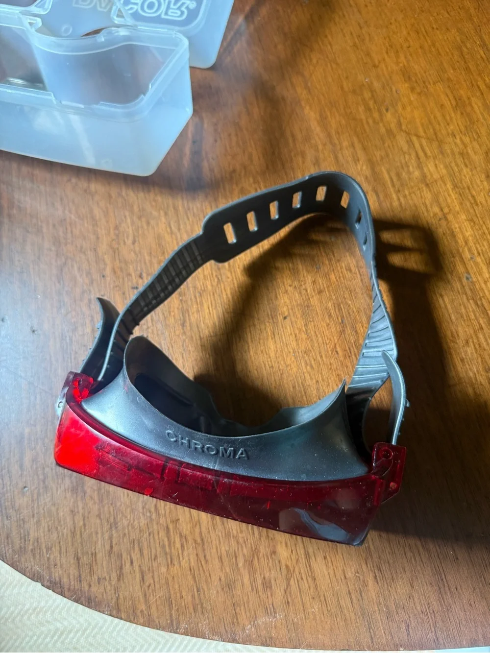 Scuba/Snorkel Dive Mask in Black & Red